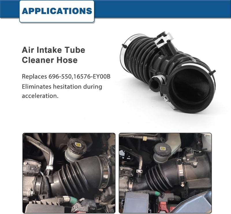 A ABIGAIL خرطوم سحب الهواء متوافق مع إنفينيتي G37 2008-2013، Q60 2014-2016، QX50 2014-2017، نيسان 370Z 2009-2021# 696-550 ‎16576EY00B - أنبوب خرطوم سحب الهواء (الجانب الأيسر) - Image 3